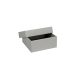 Darčeková krabička s vekom 150x150x65/35 mm, šedá matná