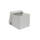 Darčeková krabička s vekom 180x180x180/50 mm, šedá matná