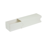 Krabička na makrónky biela s návlekom 180x50x50mm