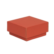 Darčeková krabička s vekom 100x100x50/40 mm, koralová