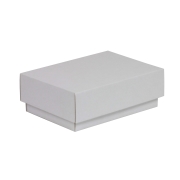 Darčeková krabička s vekom 150x100x50/40 mm, biela