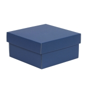 Darčeková krabička s vekom 200x200x100/40 mm, modrá