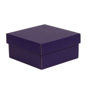 Darčeková krabička s vekom 200x200x100/40 mm, fialová