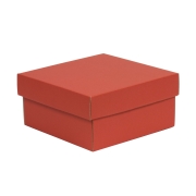 Darčeková krabička s vekom 200x200x100/40 mm, koralová