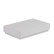 Darčeková krabička s vekom 250x150x50/40 mm, biela