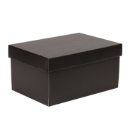 Darčeková krabica s vekom 300x200x150/40 mm, čierna