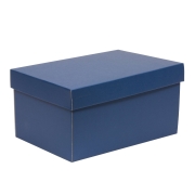 Darčeková krabica s vekom 300x200x150/40 mm, modrá
