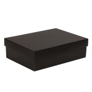 Darčeková krabica s vekom 350x250x100/40 mm, čierna