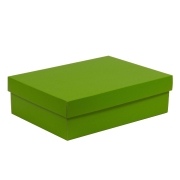 Darčeková krabica s vekom 350x250x100/40 mm, zelená