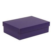 Darčeková krabica s vekom 350x250x100/40 mm, fialová