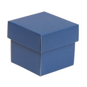 Darčeková krabička s vekom 100x100x100/40 mm, modrá