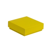 Darčeková krabička s vekom 150x150x50/40 mm, žltá