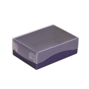 Darčeková krabička s priehľadným vekom 150x100x50/35 mm, fialová