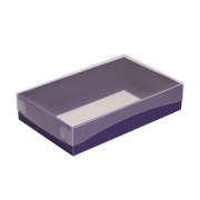 Darčeková krabička s priehľadným vekom 250x150x50/35 mm, fialová