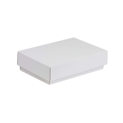 Darčeková krabička s vekom 200x125x50/40 mm, biela