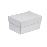 Darčeková krabička s vekom 200x125x100/40 mm, biela