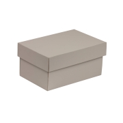 Darčeková krabička s vekom 200x125x100/40 mm, sivá