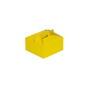 Krabica 120x120x60 mm na potraviny, výslužky, cukrovinky, žltá