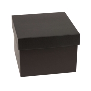 Darčeková krabička s vekom 200x200x150/40 mm, čierna