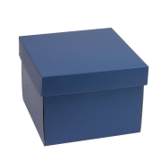 Darčeková krabička s vekom 200x200x150/40 mm, modrá