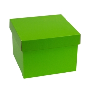 Darčeková krabička s vekom 200x200x150/40 mm, zelená
