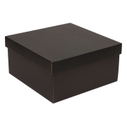 Darčeková krabica s vekom 300x300x150/40 mm, čierna
