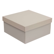 Darčeková krabica s vekom 300x300x150/40 mm, sivá
