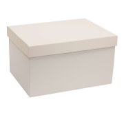 Darčeková krabica s vekom 350x250x200/40 mm, sivá