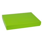 Darčeková krabica s vekom 400x300x50/40 mm, zelená