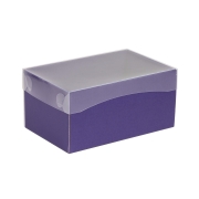 Darčeková krabička s priehľadným vekom 200x125x100/35 mm, fialová