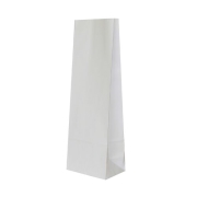 Papierové vrecko s obdĺžnikovým dnom 120x90x325 mm, biela