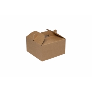 Krabica 150x150x80 mm, na potraviny, výslužky a koláče, hnedá kraftová