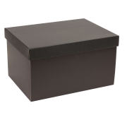 Darčeková krabička s vekom 350x250x200 mm, čierna