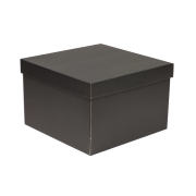 Darčeková krabička s vekom 300x300x200 mm, čierna