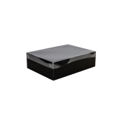 Darčeková krabica s priehľadným vekom 400x300x100 mm, čierna