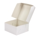 Cukrárska krabica 200x200x100 mm, bielo-sivá