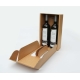Darčeková krabica na víno 164x315x80 mm, 2 x 0,75l, hnedá-kraft