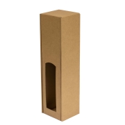 Darčeková krabica na víno 85x350x85 mm, 1 x 0,75 l, hnedá-kraft