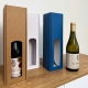 Darčeková krabica na víno 85x350x85 mm, 1 x 0,75 l, modrá