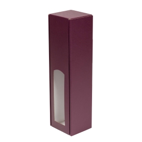 Darčeková krabica na víno 85x350x85 mm, 1 x 0,75 l, vínová