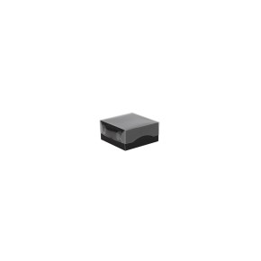 Darčeková krabica s priehľadným vekom 100x100x50 mm, čierna