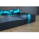 Darčeková krabica s priehľadným vekom 150x150x50 mm, čierna