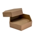 Darčeková krabica s vekom 255x255x70/60 mm, hnedá - kraftová