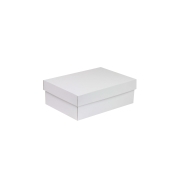 Darčeková krabica s vekom 300x200x100/40 mm, biela
