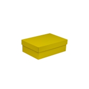 Darčeková krabica s vekom 300x200x100//40 mm, žltá