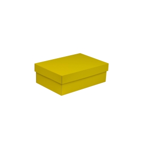 Darčeková krabica s vekom 300x200x100//40 mm, žltá