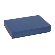 Darčeková krabica s vekom 300x200x50/40 mm, modrá