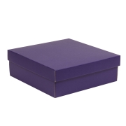 Darčeková krabica s vekom 300x300x100/40 mm, fialová