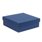 Darčeková krabica s vekom 300x300x100/40 mm, modrá