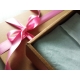 Darčeková krabica s vekom 300x300x150/40 mm, hnedá - kraft